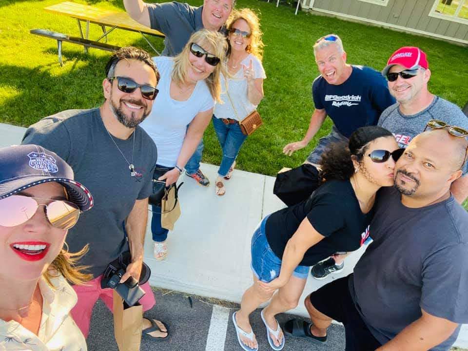Adult community group selfie